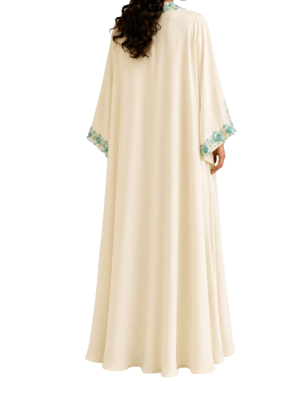 Turquoise Bloom Abaya