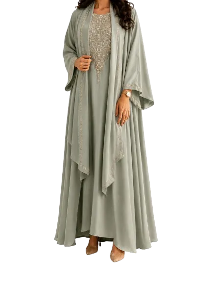 The Yasmin Embroidery Abaya