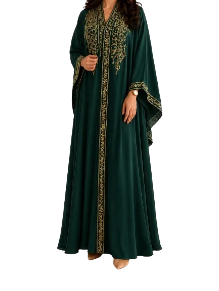 The Noura Gold Vine Abaya
