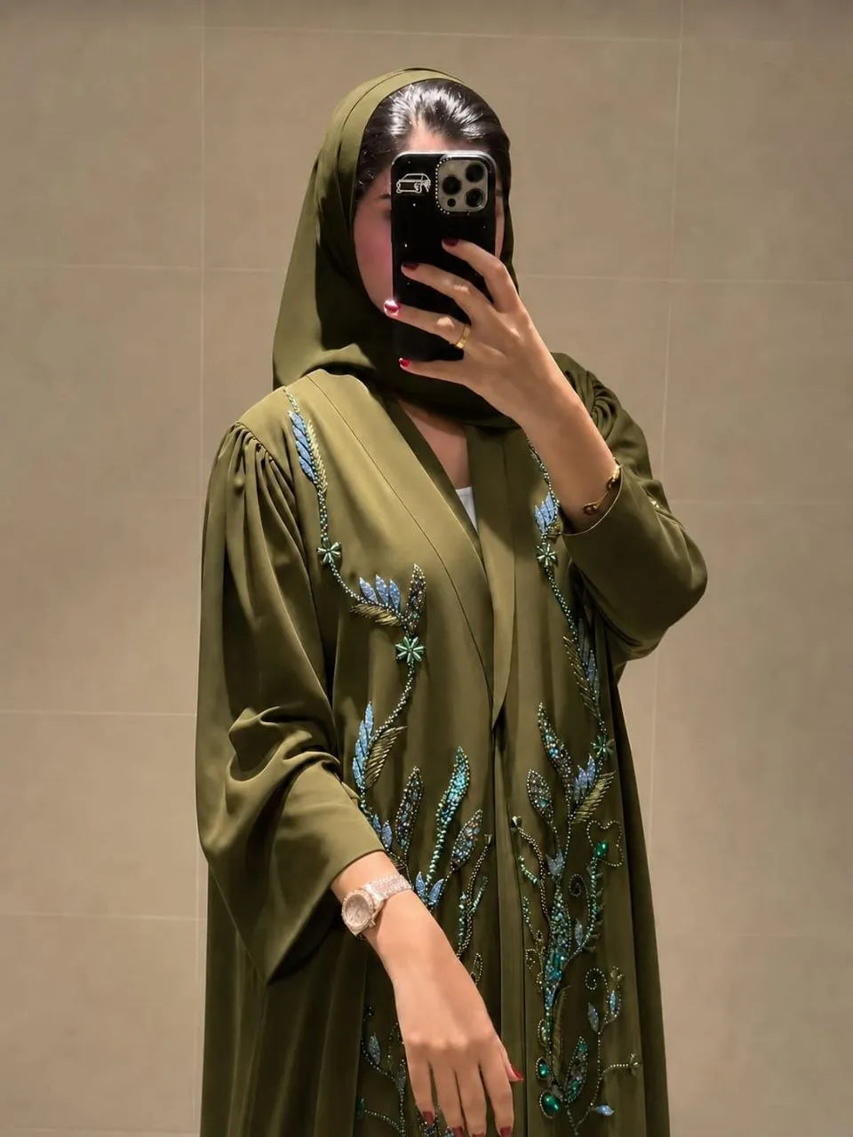 Ravia Emerald Vine Abaya